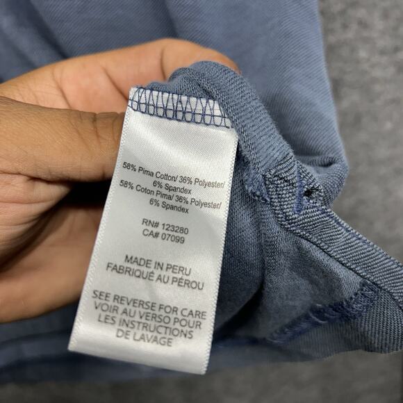 Travis Mathew Shirt Mens XL Short Sleeve Pullover Polo Pima Cotton Blue Golf - Picture 7 of 8